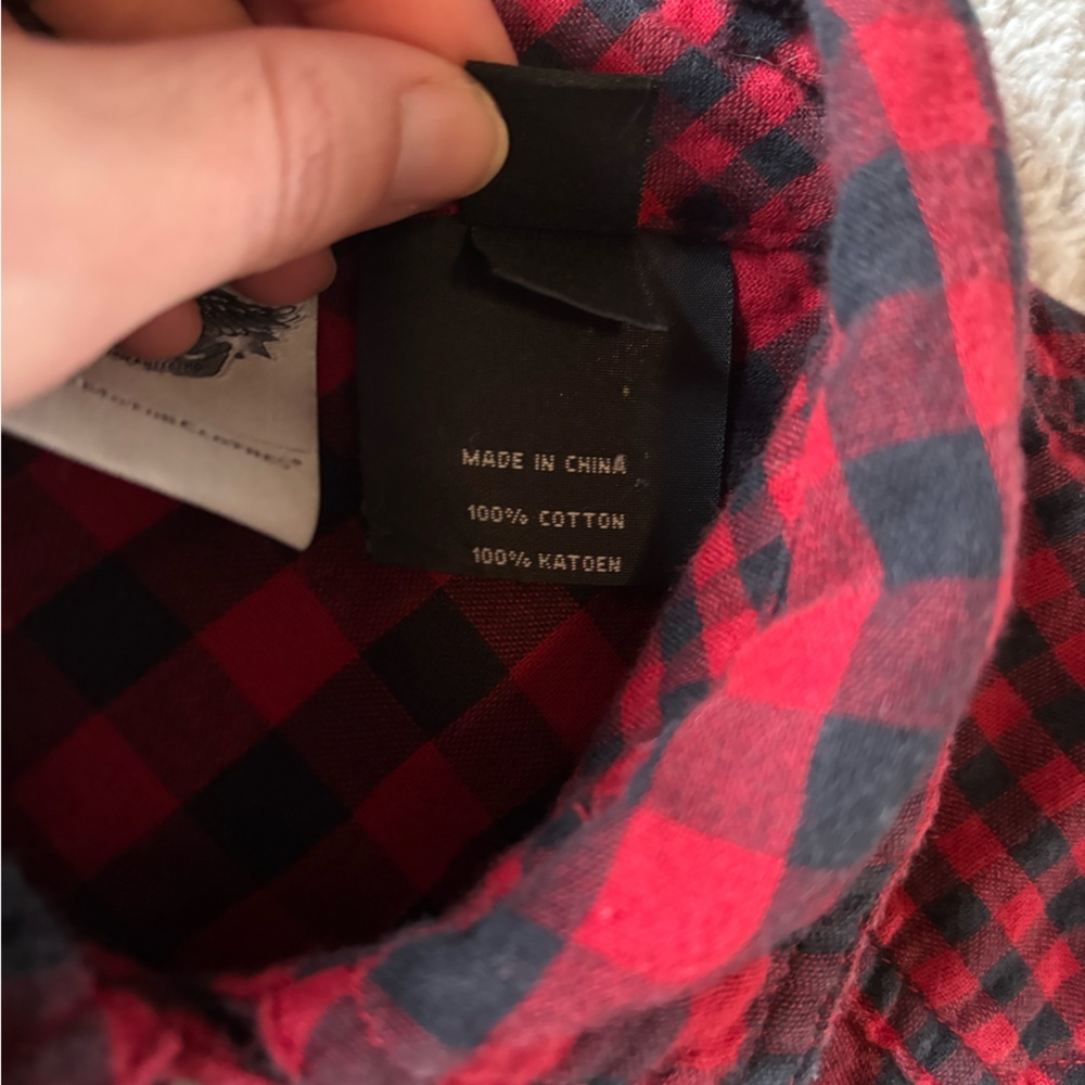Harley Davidson Women’s Plaid Button Down Shirt L Red Black Patch Logo 2012 - Picture 6 of 14